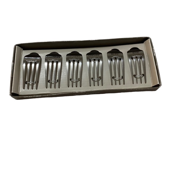 Charcuterie Board Cheese Markers Brie Bleu Chevre Cheddar Gouda Gruyere Set of 6 - Picture 1 of 4